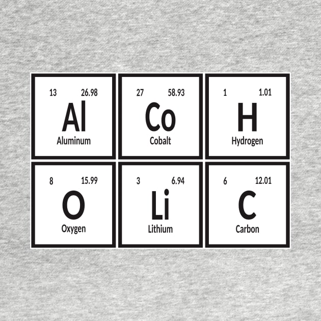 Alcoholic Periodic Table by Maozva-DSGN